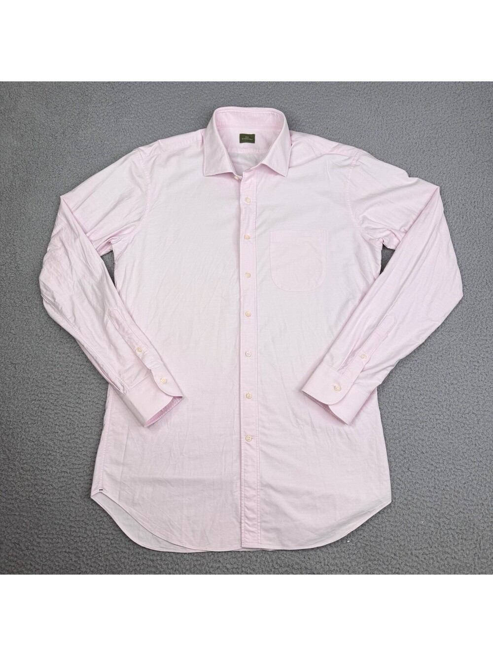 Sid Mashburn Oxford Shirt Size M Solid Pastel Pink Cotton with Pocket